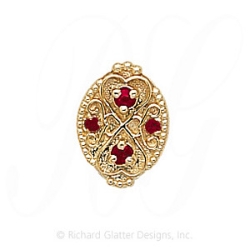 GS180 R - 14 Karat Gold Ruby Slide 